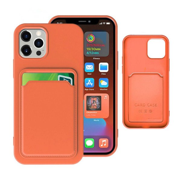 iPhone 14 Pro Max Kuoret Korttipidikkeellä Oranssi