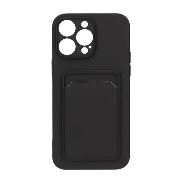 iPhone 14 Pro Max Suojakuori Korttipidikkeellä Musta