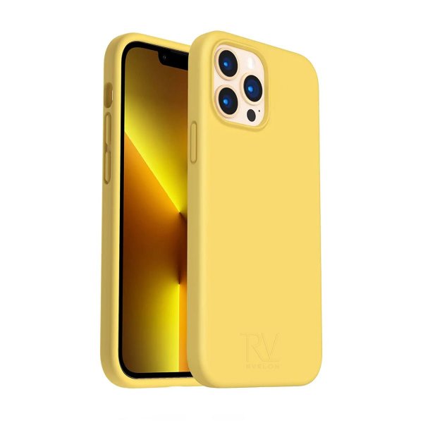 Rvelon iPhone 14 Pro Max Silikonikuori Keltainen