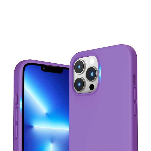 Rvelon iPhone 14 Pro Max silikonikuori, violetti