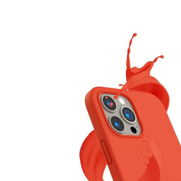 Rvelon iPhone 14 Pro Max -silikonikuori, pinkki