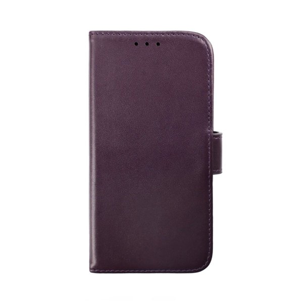 Rvelon iPhone 14 Pro Max -kotelo, aitoa nahkaa, violetti