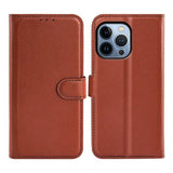 iPhone 14 Pro Max -kotelo jalustalla, ruskea