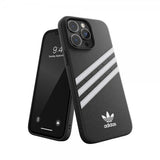 Adidas iPhone 14 Pro Max -kuori 3 Stripes Snap Case, musta/valkoinen