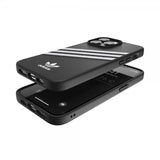 Adidas iPhone 14 Pro Max -kuori 3 Stripes Snap Case, musta/valkoinen