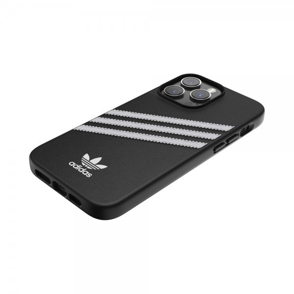 Adidas iPhone 14 Pro Max -kuori 3 Stripes Snap Case, musta/valkoinen