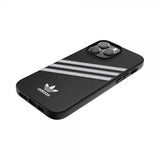 Adidas iPhone 14 Pro Max -kuori 3 Stripes Snap Case, musta/valkoinen
