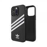 Adidas iPhone 14 Pro Max -kuori 3 Stripes Snap Case, musta/valkoinen