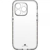 Black Rock iPhone 14 Pro Max -suojakuori, 360° Real Glass Case, musta/kirkas