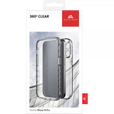 Black Rock iPhone 14 Pro Max -suojakuori, 360° Real Glass Case, musta/kirkas
