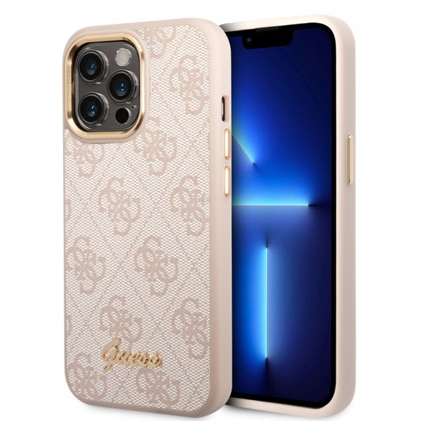 Guess iPhone 14 Pro Max Kuoret 4G Logo Pinkki