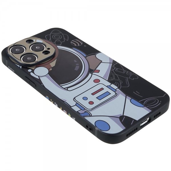 iPhone 14 Pro Max Kuori Astronautti Musta Harmaa