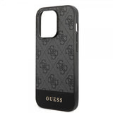 Guess iPhone 14 Pro Max Kuori Bottom Stripe Metal Logo Harmaa