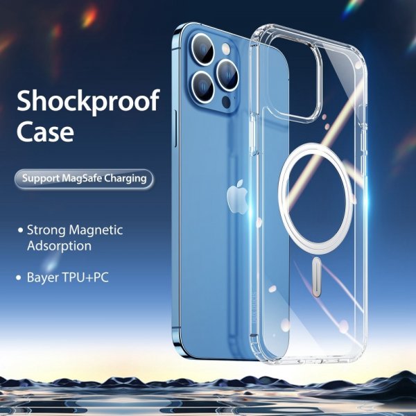 Dux Ducis iPhone 14 Pro Max -kuori Clin-sarja MagSafe Läpinäkyvä