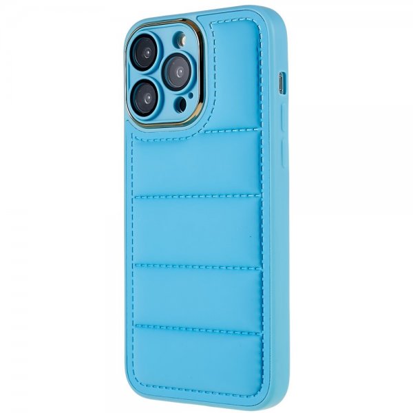 iPhone 14 Pro Max Kuori Down Jacket Design Sininen