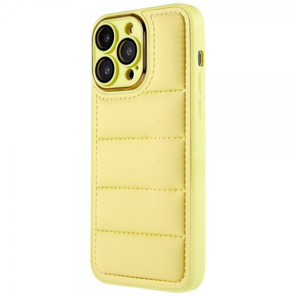 iPhone 14 Pro Max Kuori Down Jacket Design Keltainen