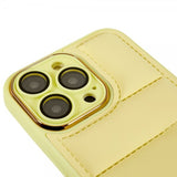 iPhone 14 Pro Max Kuori Down Jacket Design Keltainen