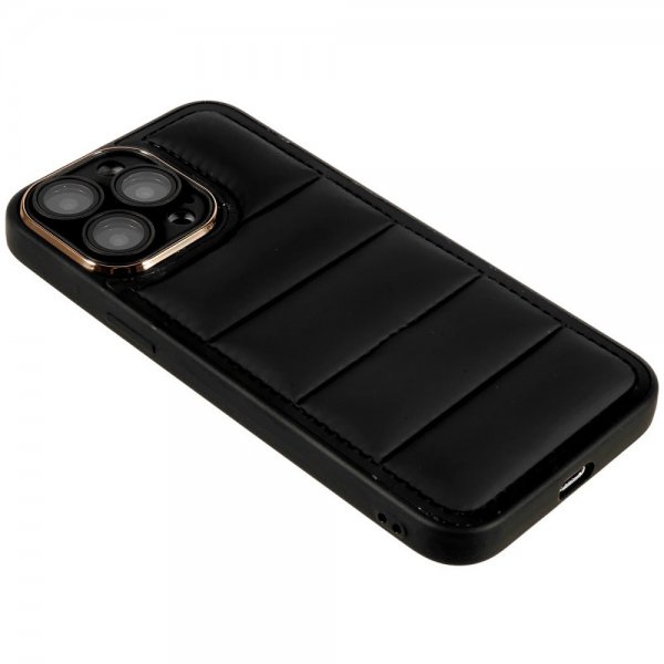iPhone 14 Pro Max Suojakuori Untuvatakki Design Musta