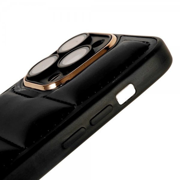 iPhone 14 Pro Max Suojakuori Untuvatakki Design Musta