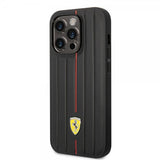 Ferrari iPhone 14 Pro Max -kuoret kohokuvioiduilla raidoilla, punainen