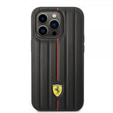 Ferrari iPhone 14 Pro Max -kuoret kohokuvioiduilla raidoilla, punainen