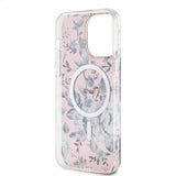 Guess iPhone 14 Pro Max Kuori Flower MagSafe Ruusu