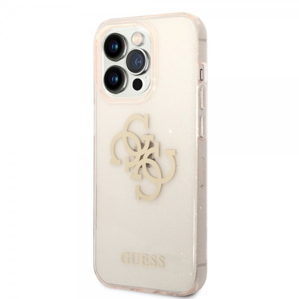 Guess iPhone 14 Pro Max Kuori Full Glitter Kulta