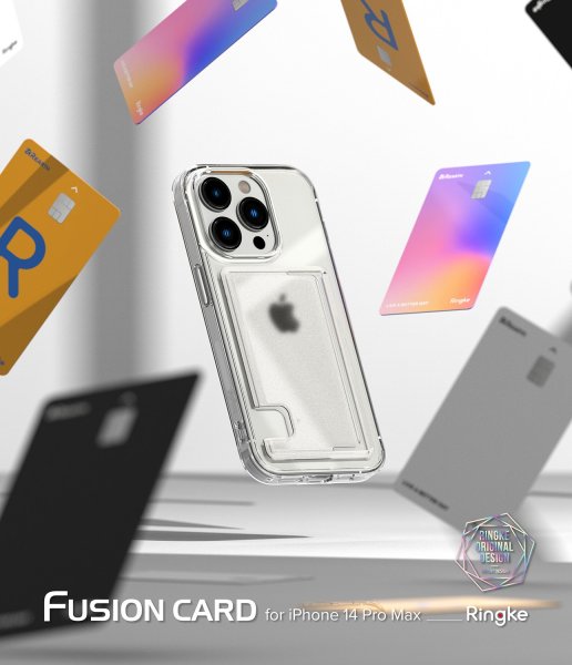 Ringke iPhone 14 Pro Max -suojakuori Fusion Card Clear