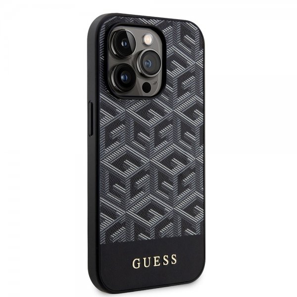 Guess iPhone 14 Pro Max Suojakuori G Cube MagSafe Musta