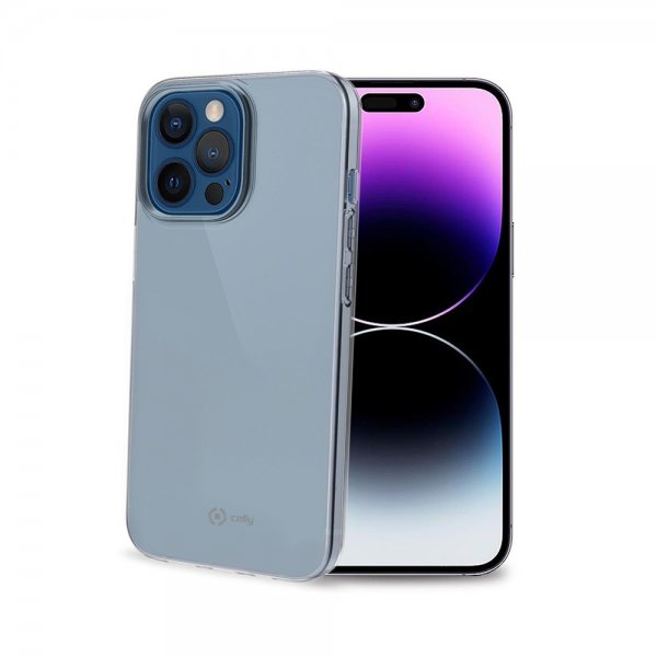 Celly iPhone 14 Pro Max -suojakuori GELSKIN Läpinäkyvä
