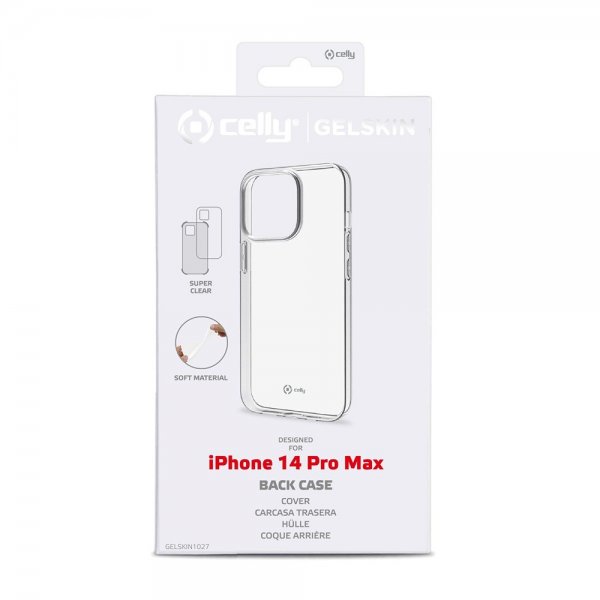 Celly iPhone 14 Pro Max -suojakuori GELSKIN Läpinäkyvä