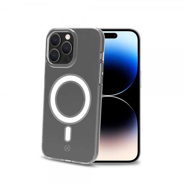 Celly iPhone 14 Pro Max -kuori GELSKINMAG MagSafe Transparent