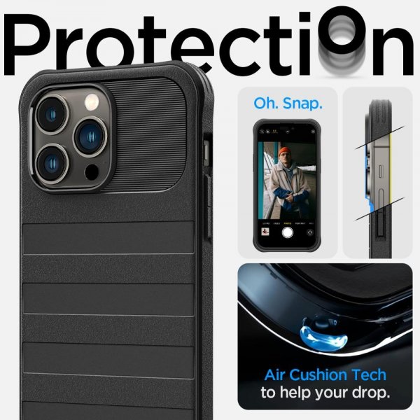 Spigen iPhone 14 Pro Max -suojakuori Geo Armor 360 MagFit musta