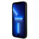 Guess iPhone 14 Pro Max Suojakuori Glitterhiutaleita Metallilogo Musta