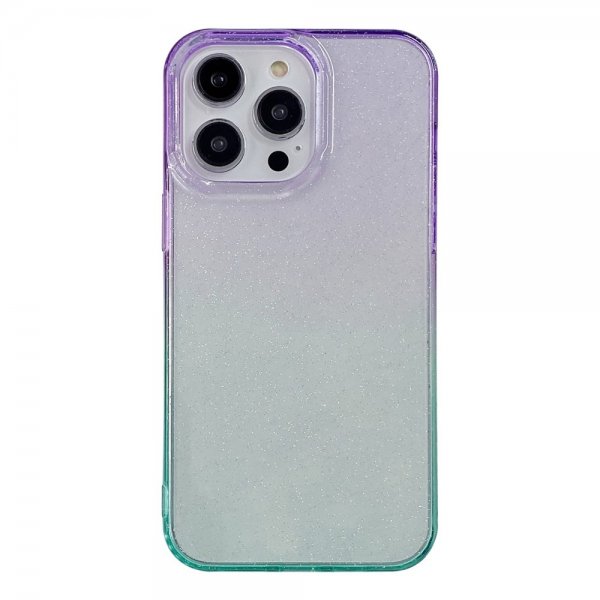 iPhone 14 Pro Max Suojakuori Glitter Gradient Vihreä