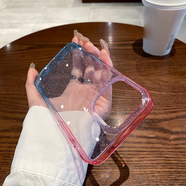 iPhone 14 Pro Max Suojakuori Glitter Gradient Vihreä