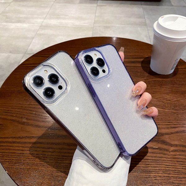 iPhone 14 Pro Max Suojakuori Glitter Gradient Vihreä
