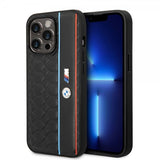 BMW iPhone 14 Pro Max Suojakuori Hexagonal Pattern Musta