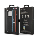 BMW iPhone 14 Pro Max Suojakuori Hexagonal Pattern Musta
