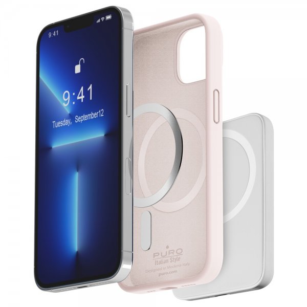Puro iPhone 14 Pro Max -kuori ICON Mag vaaleanpunainen