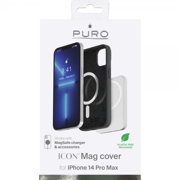 Puro iPhone 14 Pro Max ICON Mag -kuori, musta