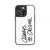 Adidas iPhone 14 Pro Max -kuoret, Inlay Embroidery Case, valkoinen/musta