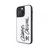 Adidas iPhone 14 Pro Max -kuoret, Inlay Embroidery Case, valkoinen/musta