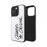 Adidas iPhone 14 Pro Max -kuoret, Inlay Embroidery Case, valkoinen/musta