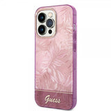 Guess iPhone 14 Pro Max -kuoret Jungle Rosa