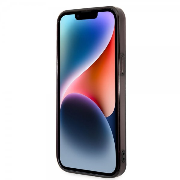Karl Lagerfeld iPhone 14 Pro Max Suojakuori Karl & Choupette Gradient Musta