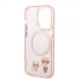 Karl Lagerfeld iPhone 14 Pro Max Suojakuori Karl & Choupette MagSafe Pinkki