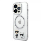 Karl Lagerfeld iPhone 14 Pro Max -suojakuori Karl & Choupette MagSafe Transparent