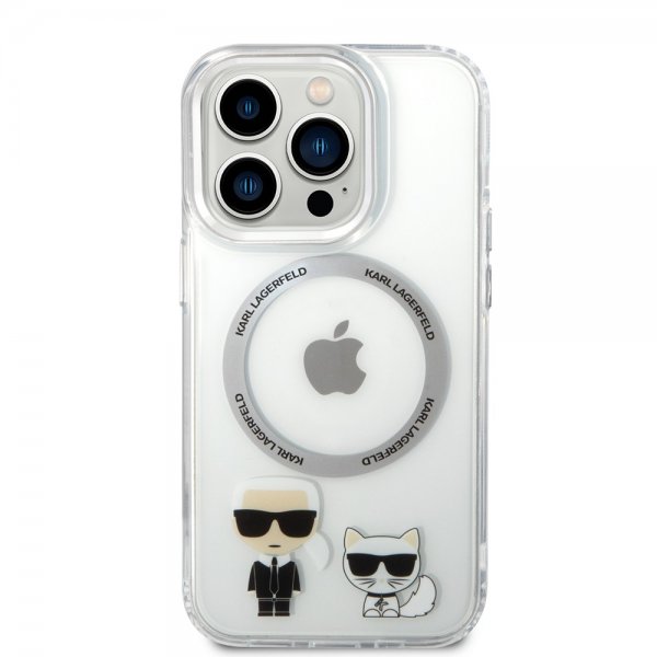 Karl Lagerfeld iPhone 14 Pro Max -suojakuori Karl & Choupette MagSafe Transparent
