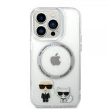 Karl Lagerfeld iPhone 14 Pro Max -suojakuori Karl & Choupette MagSafe Transparent